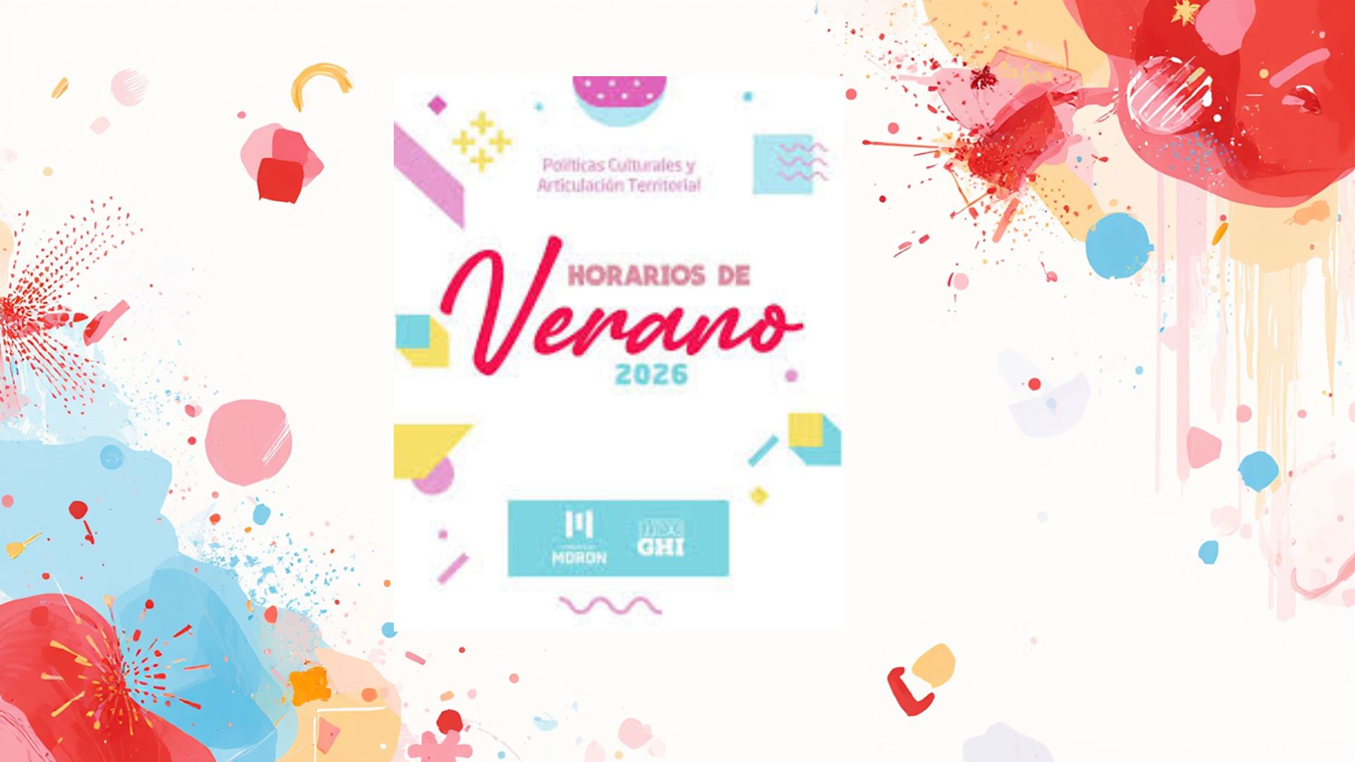 Horarios de Verano de los centros Cuturales de Moron